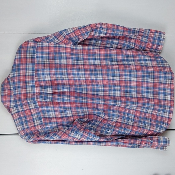 Peter Millar Blue and Red Casual Button Down Shirt - Picture 4 of 6